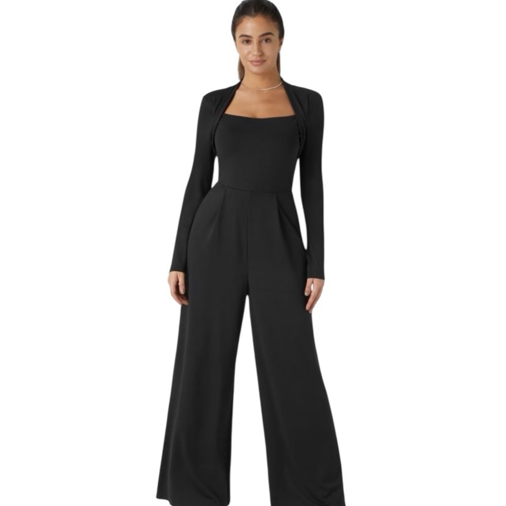 HALARA Classic Black Long Sleeve jumpsuit size medium NWT - Picture 3 of 14